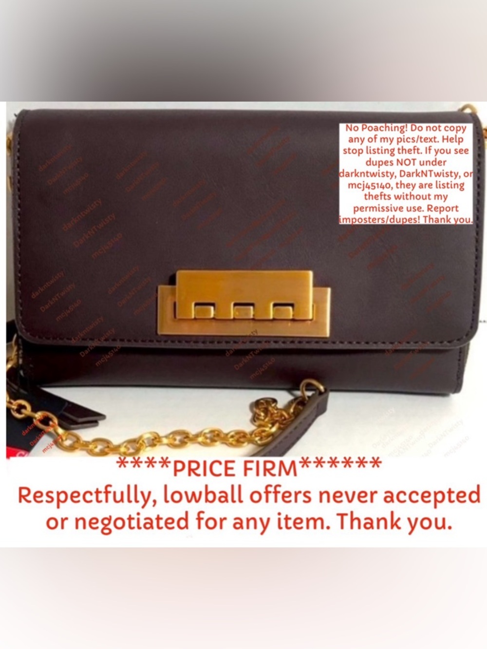 Zac Posen Eartha Wallet On A Chain Crossbody $295 Price Firm!